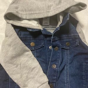 Jean jacket with hoodie